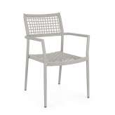 BIZZOTTO krzesło ogrodowe CALETA SATURN szare