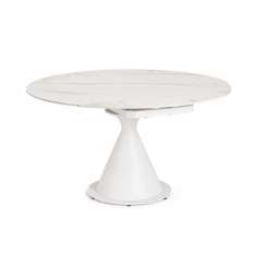 BIZZOTTO stół ogrodowy JONNI 85-135 biały / rozkładany