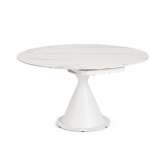 BIZZOTTO stół ogrodowy JONNI 85-135 biały / rozkładany