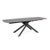 BIZZOTTO stół ogrodowy JOAKIM 160-240 czarny / rozkładany