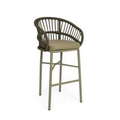 BIZZOTTO krzesło barowe ogrodowe ODIVELAS zielone