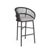 BIZZOTTO krzesło barowe ogrodowe ODIVELAS czarne