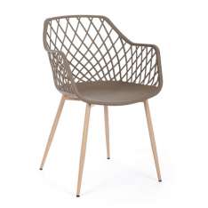 BIZZOTTO krzesło OPTIK brązowe