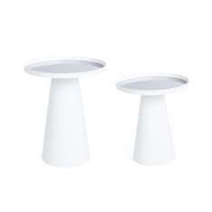 BIZZOTTO zestaw stolików kawowych REFLEX biały