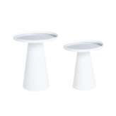 BIZZOTTO zestaw stolików kawowych REFLEX biały