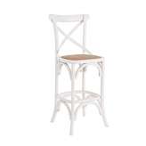 BIZZOTTO krzesło barowe CROSS białe