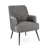 BIZZOTTO fotel ERNESTINE ARM szary