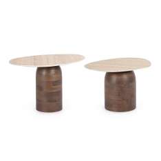 BIZZOTTO zestaw stolików YANISHA brązowy