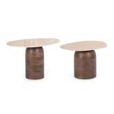 BIZZOTTO zestaw stolików YANISHA brązowy