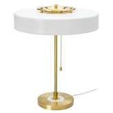 Lampa biurkowa ARTE biało-złota - aluminium, szkło