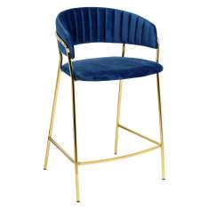 Podstawa Hoker Margo 65 ciemny niebieski - welur | złota