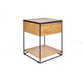 INVICTA stolik nocny SCORPION 40 cm dąb - lite drewno, metal