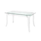 Stół KING 160 transparentny - poliwęglan, szkło hartowane