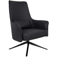 Fotel VICTOR czarny - PU, metal