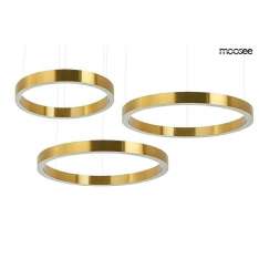 MOOSEE lampa wisząca RING 60 + 80 + 80 złota na jednej podsufitce