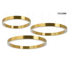 MOOSEE lampa wisząca RING 80 + 80 + 100 złota na jednej podsufitce