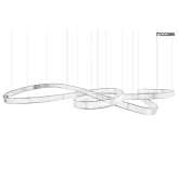 MOOSEE lampa wisząca WAVE 380 chrom