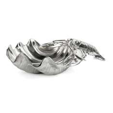 KARE chłodziarka na napoje / patera LOBSTER srebrna