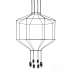 MOOSEE lampa wisząca FLUSSO 8 czarna