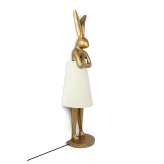 KARE lampa podłogowa RABBIT 150 cm biała / złota