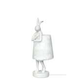 KARE lampa stołowa RABBIT FUR 50 cm biała / srebrna