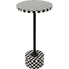 KARE stolik DOMERO CHESS 25 biało-czarny