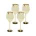 KARE komplet 4 kieliszków do wina DIAMOND 660 ml złoty