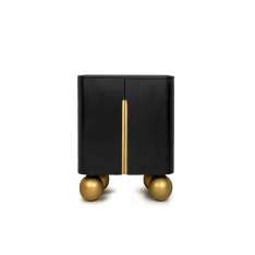 MaMaison komoda ORGANIC SHORT czarna / złota / drewno