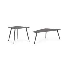 BIZZOTTO zestaw stolików YVONNE FLARED szary