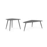 BIZZOTTO zestaw stolików YVONNE FLARED szary