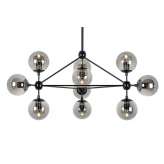 MOOSEE lampa wisząca PLANETARIO 10 czarna - klosze dymione