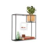 Półka Umbra Cubist Large czarna - metal | drewno