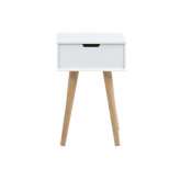 ACTONA szafka MITRA biała - MDF, nogi dębowe