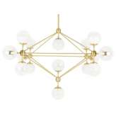 MOOSEE lampa wisząca PLANETARIO 15 GOLD złota - klosze szronione