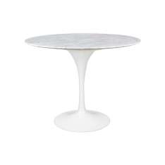 Stół TULIP MARBLE 100 CARRARA biały - marmur, metal