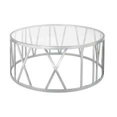 Stolik TIME ROMAN - szło, polerowana stal nierdzewna