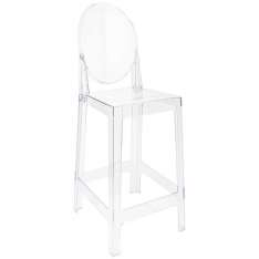 Krzesło barowe VICTORIA 75 cm transparentne