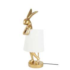 KARE lampa stołowa RABBIT 68 cm złota / biała