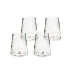 KARE komplet 4 szklanek RIFFLE 440ml transparentny
