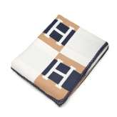 Koc SHP PARIS HOME granatowy / brązowy