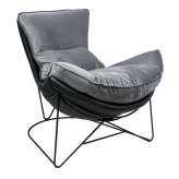 Fotel OTILIA STAND VELVET ciemny szary welur