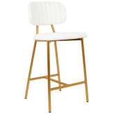 Krzesło barowe FABIOLA BOUCLE białe