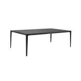 Stół SLIM 200x100 czarny - ceramiczny marmur, aluminium