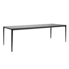 Stół SLIM 240x100 czarny - ceramiczny marmur, aluminium