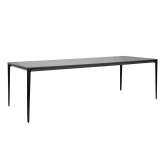 Stół SLIM 240x100 czarny - ceramiczny marmur, aluminium