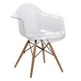 Podstawa Fotel Ice Wood transparentny - poliweglan | bukowa