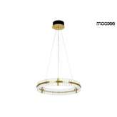 MOOSEE lampa wisząca SATURNUS 70 złota - LED, kryształ, stal szczotkowana
