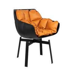 Krzesło obrotowe SHIBA brązowe / czarne - włókno szklane