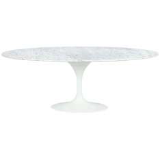 Stół TULIP ELLIPSE MARBLE CARRARA 200 biały - marmur, metal