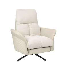 Fotel obrotowy RELAX beżowy - skóra PU, stal